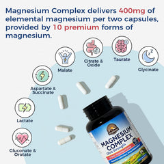 USA-made Vitalitown Magnesium Complex label indicating high-purity production.