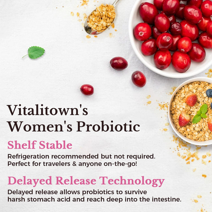 Vitalitown organic cranberry extract highlighting urinary tract support