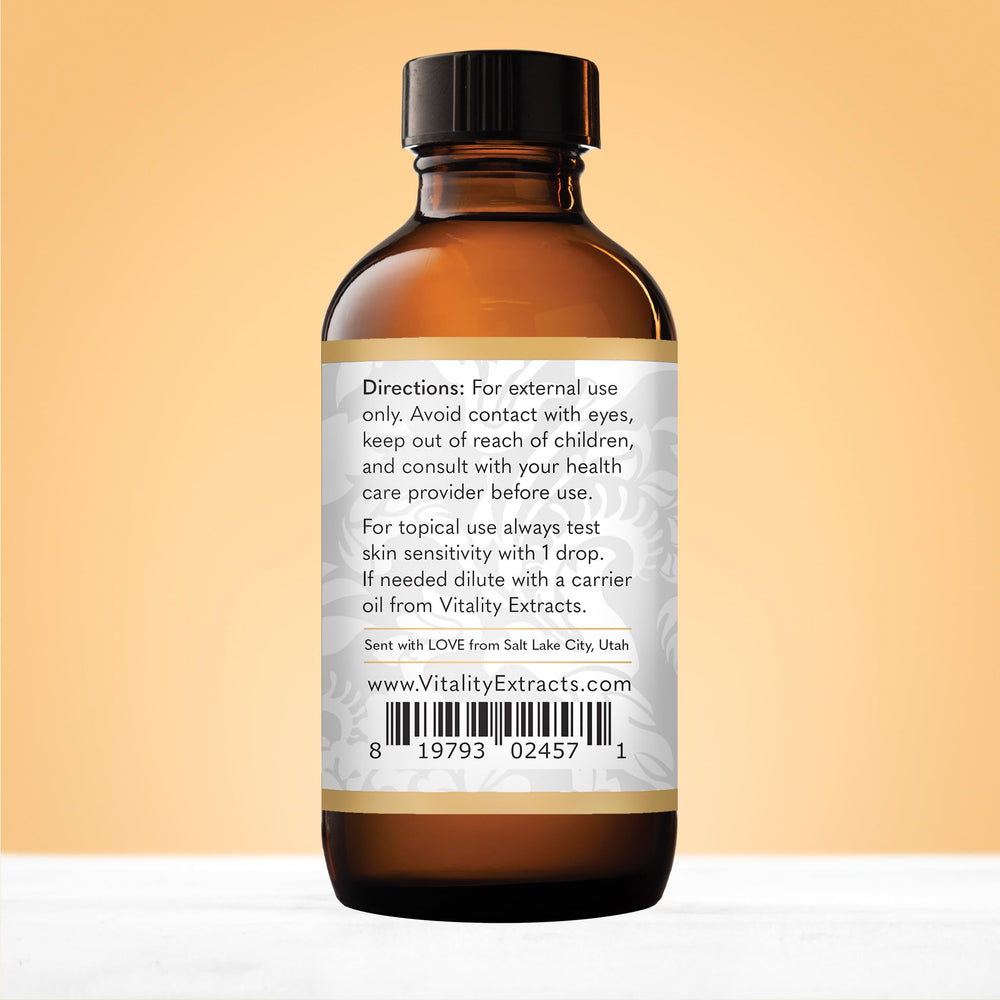 Vitality Frankincense Essential Oil packaging and labeling close-up