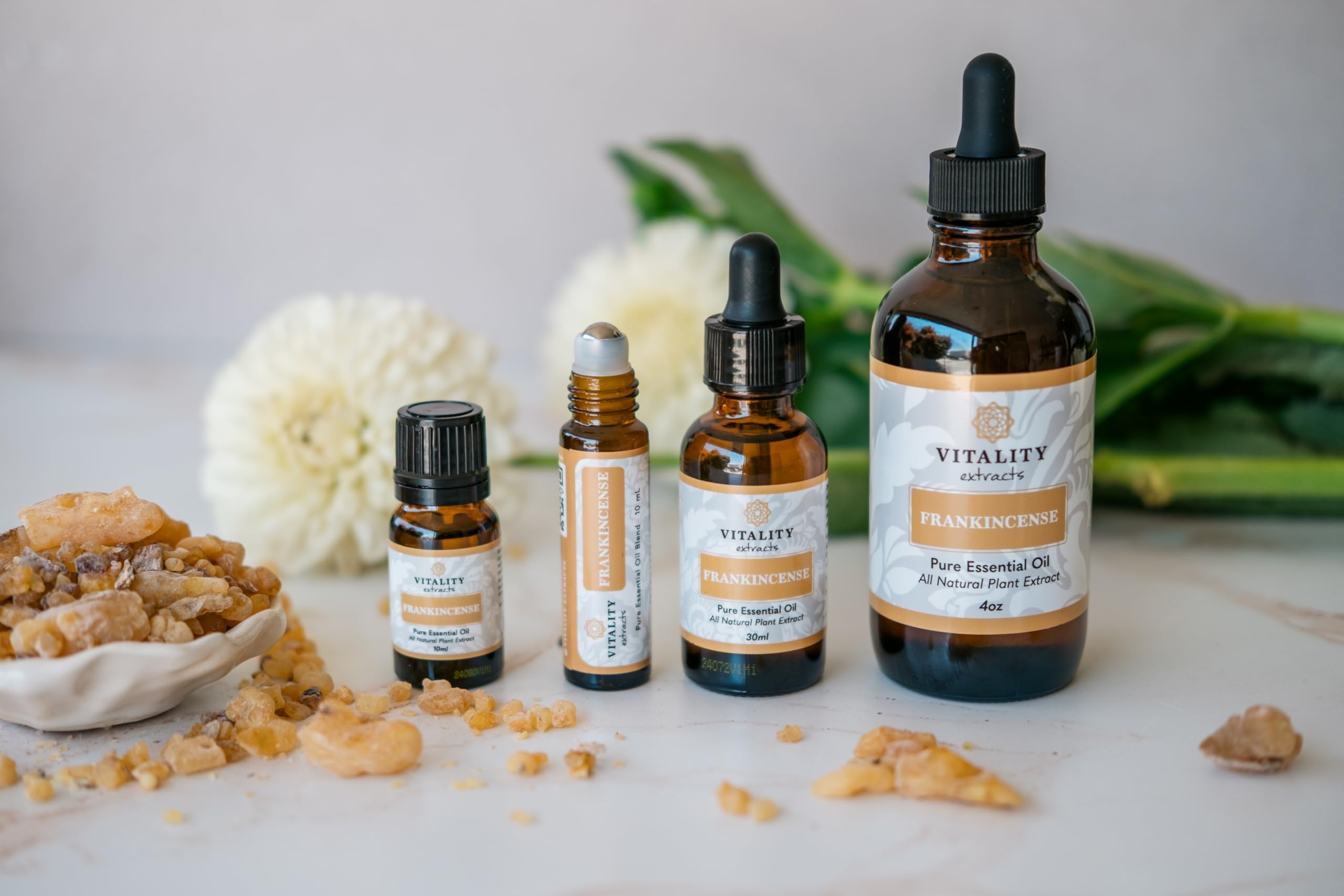 Vitality Frankincense Essential Oil applied in skincare routine