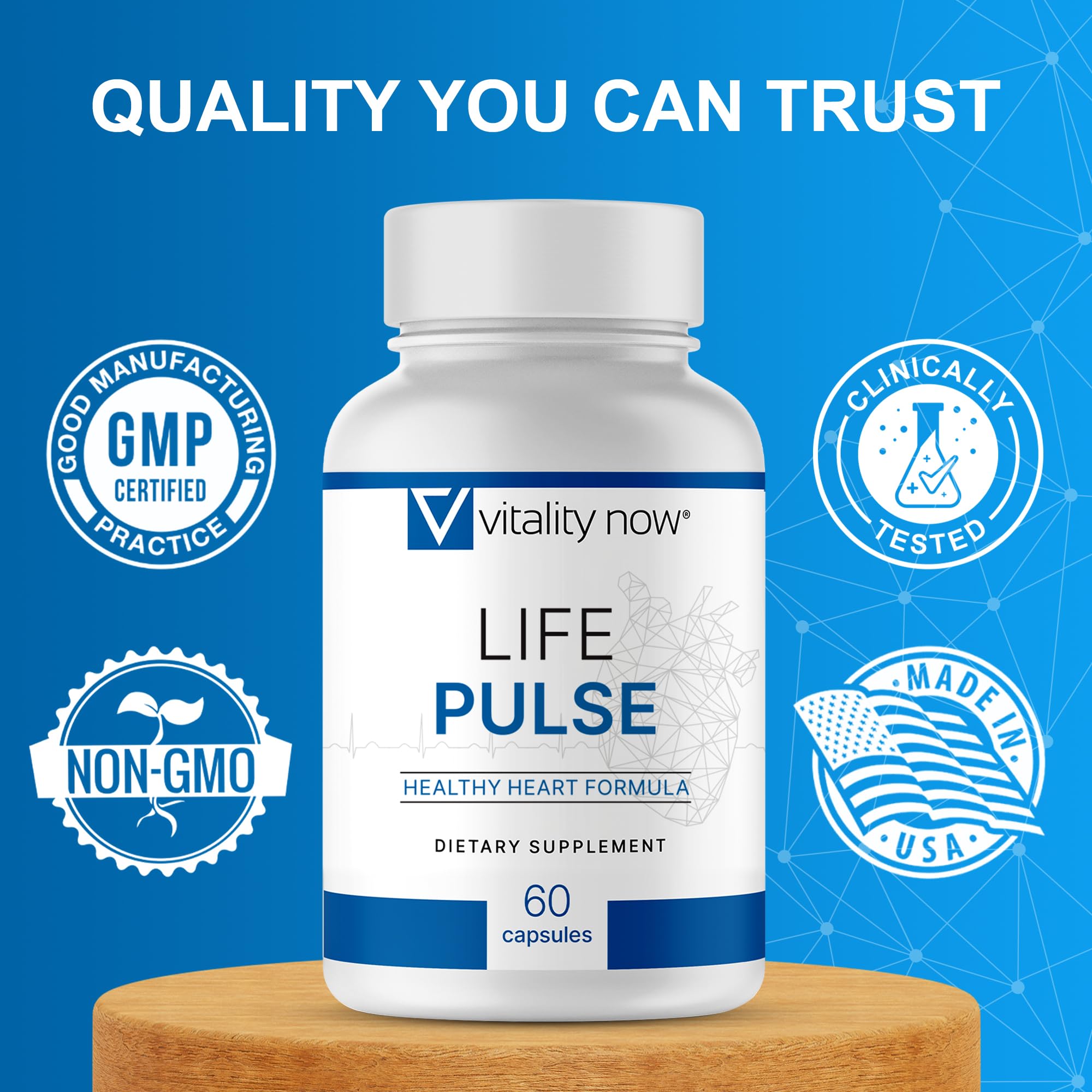 Vitality Now Life Pulse USA-made facility icon for clean production