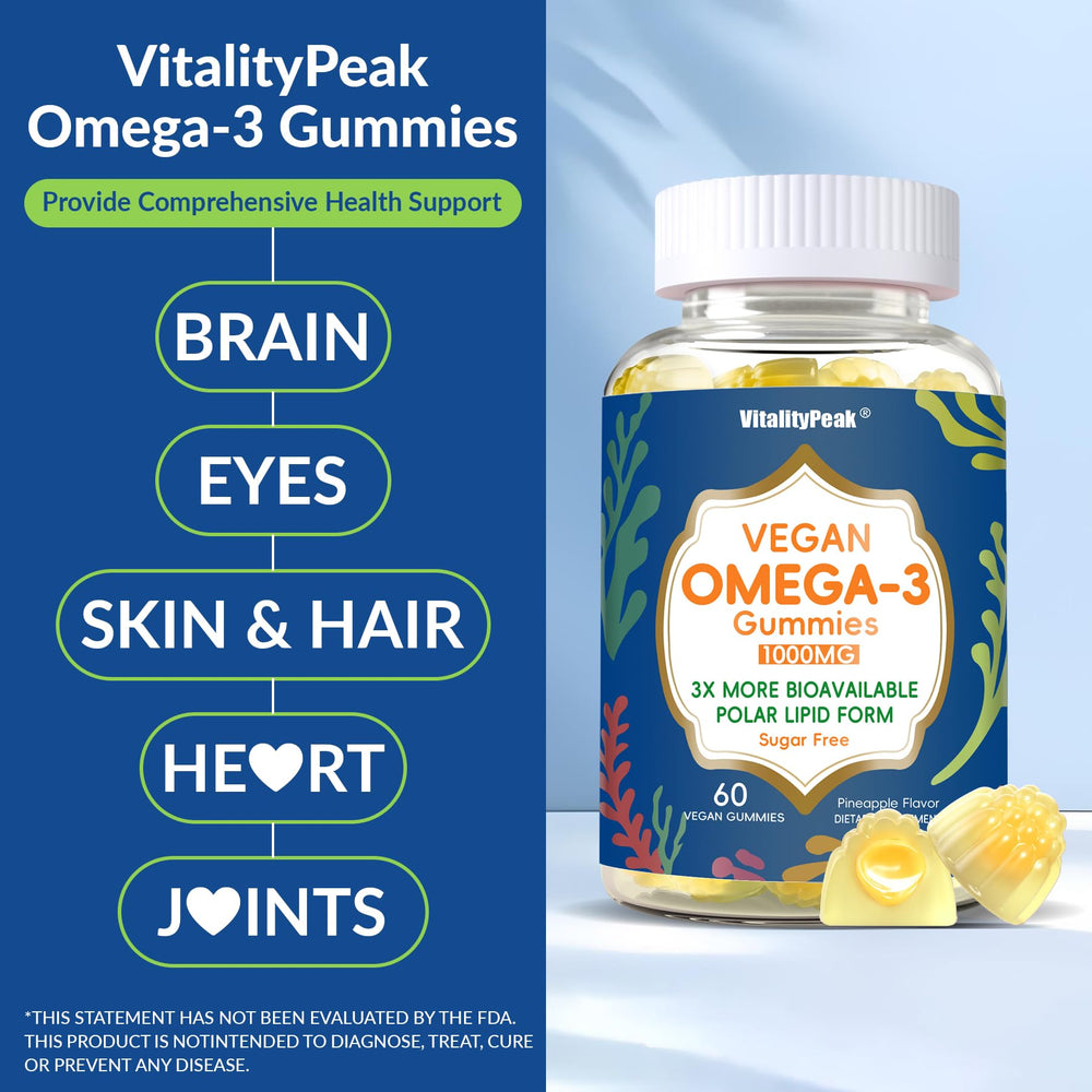 VitalityPeak ingredients panel with D3, K2, CoQ10 and turmeric blend