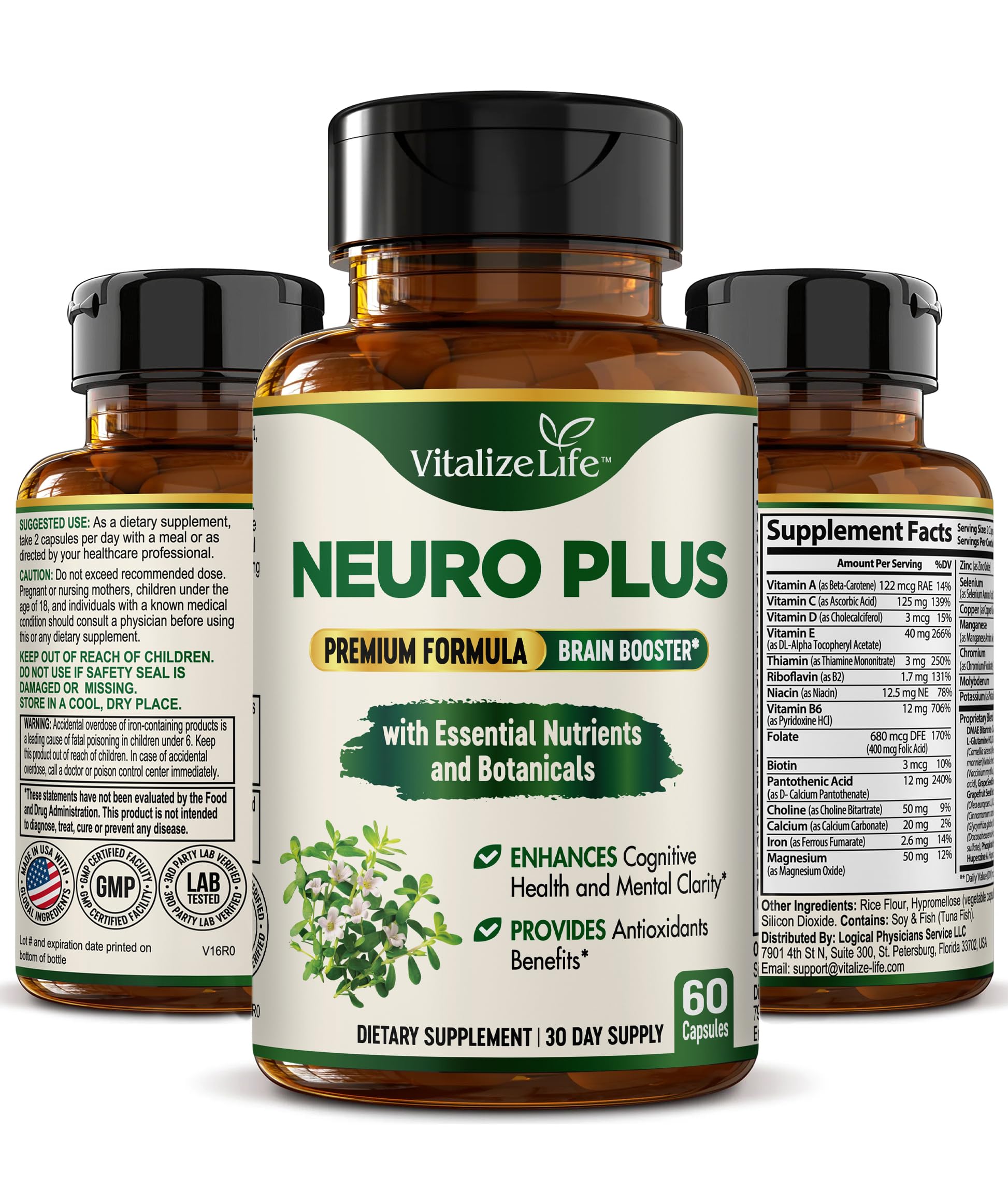 Vitalize Life Neuro Plus facility briefing highlights quality manufacturing.