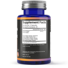 Vital-J Empowering 5-IN-1 Collagen capsules close-up for easy absorption.