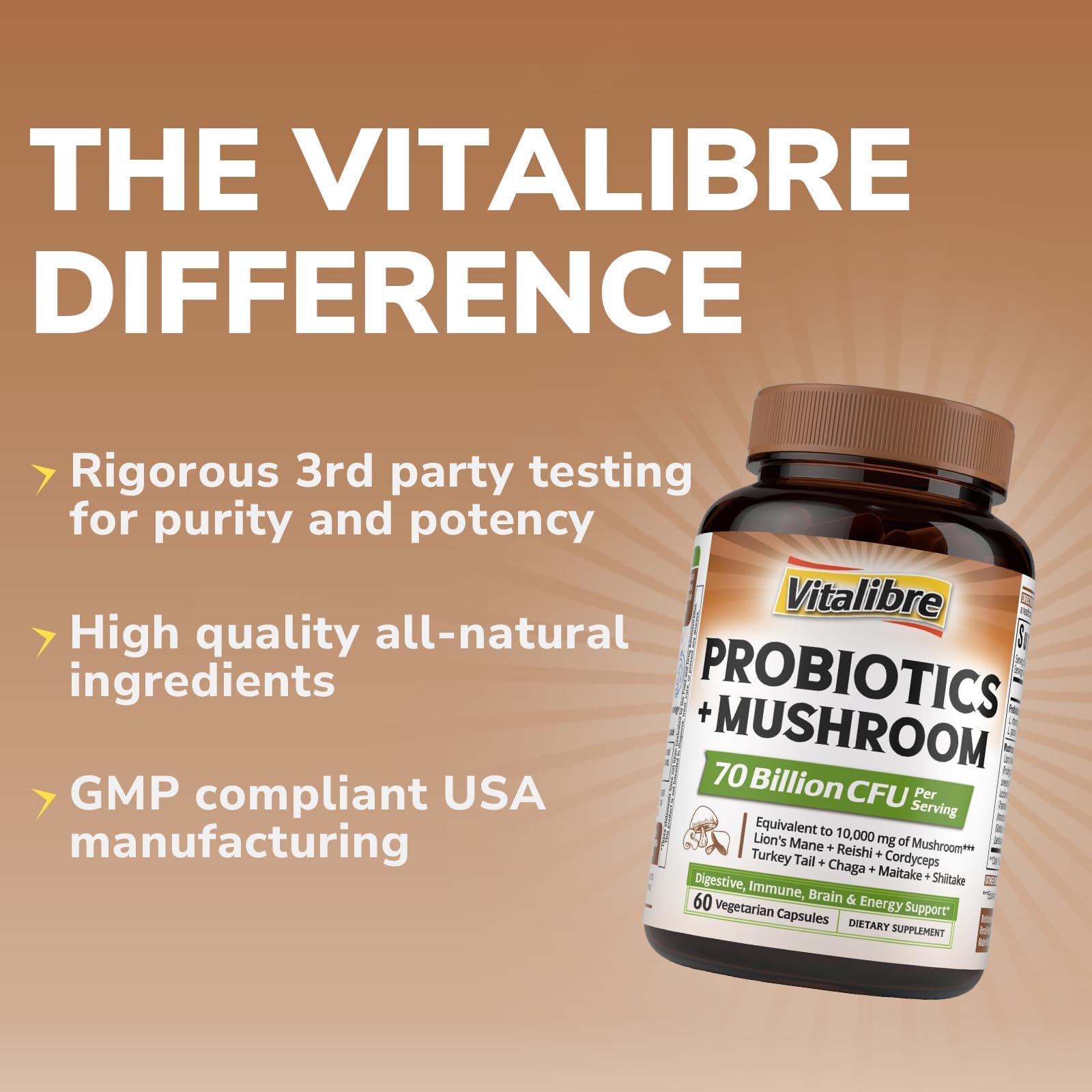 Vitalibre fruiting bodies image demonstrates nutrient-rich mushroom parts