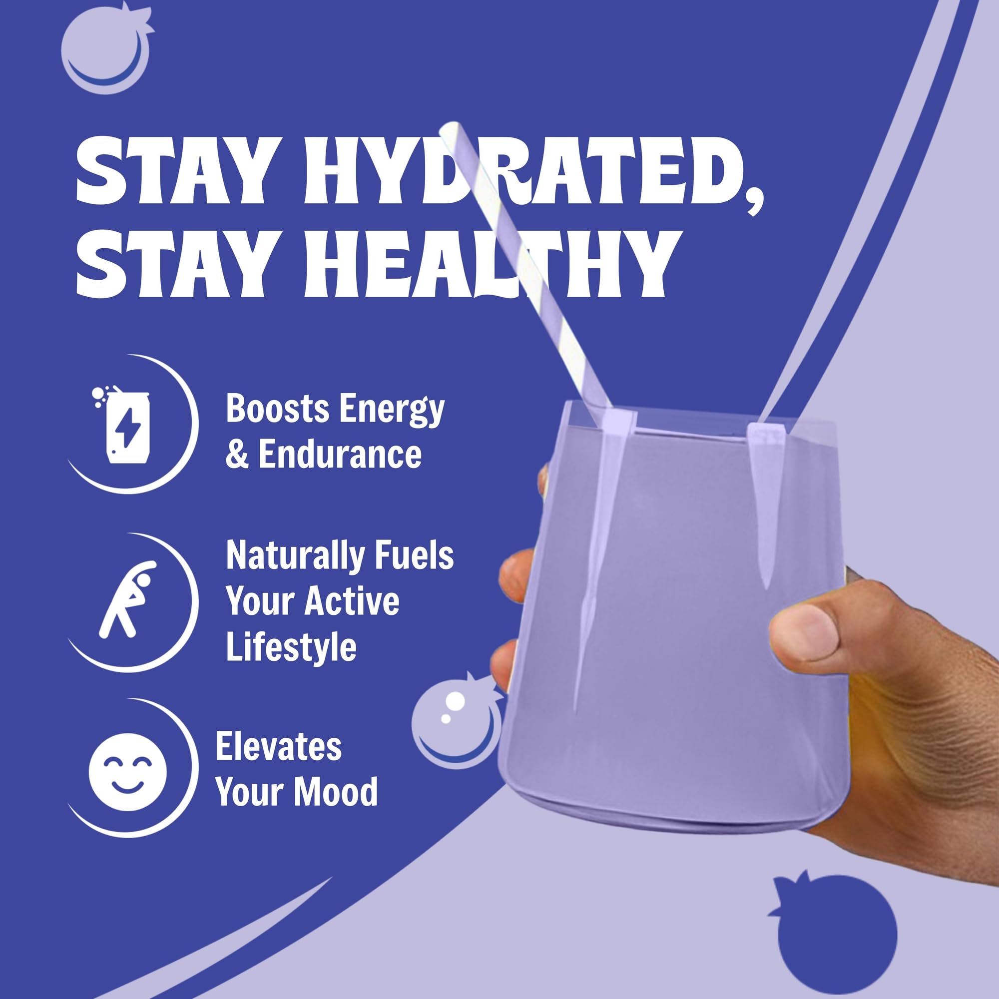 Vitalogix Naturals Blueberry Hydration Powder packaging highlights keto vegan gluten-free label.