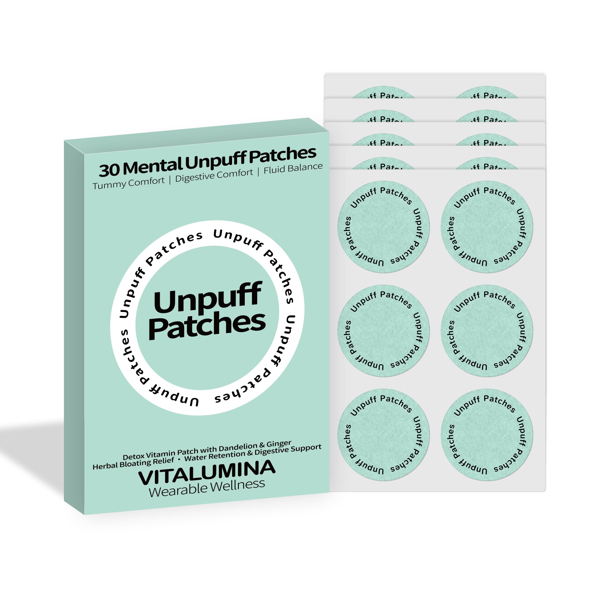 Vitalumina Unpuff Patches pack for convenient daily self-care.