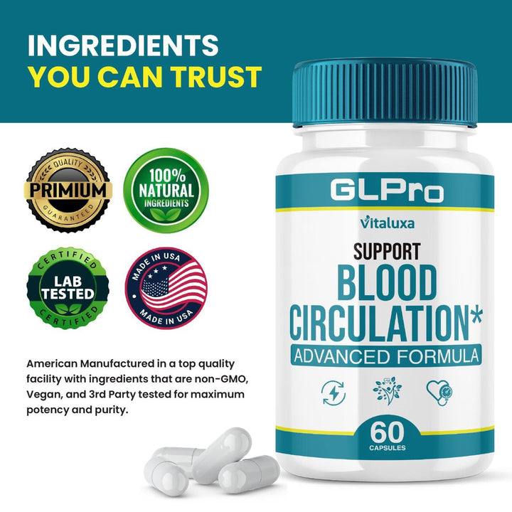 Vitaluxa GLPro daily balance capsules jar ready for routine use.