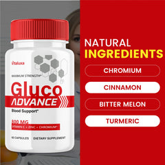 Vitaluxa Gluco Advance bottle dispensing for convenient daily use