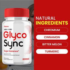 Vitaluxa Glyco Sync Balance back label detailing ingredients and glycogen support.