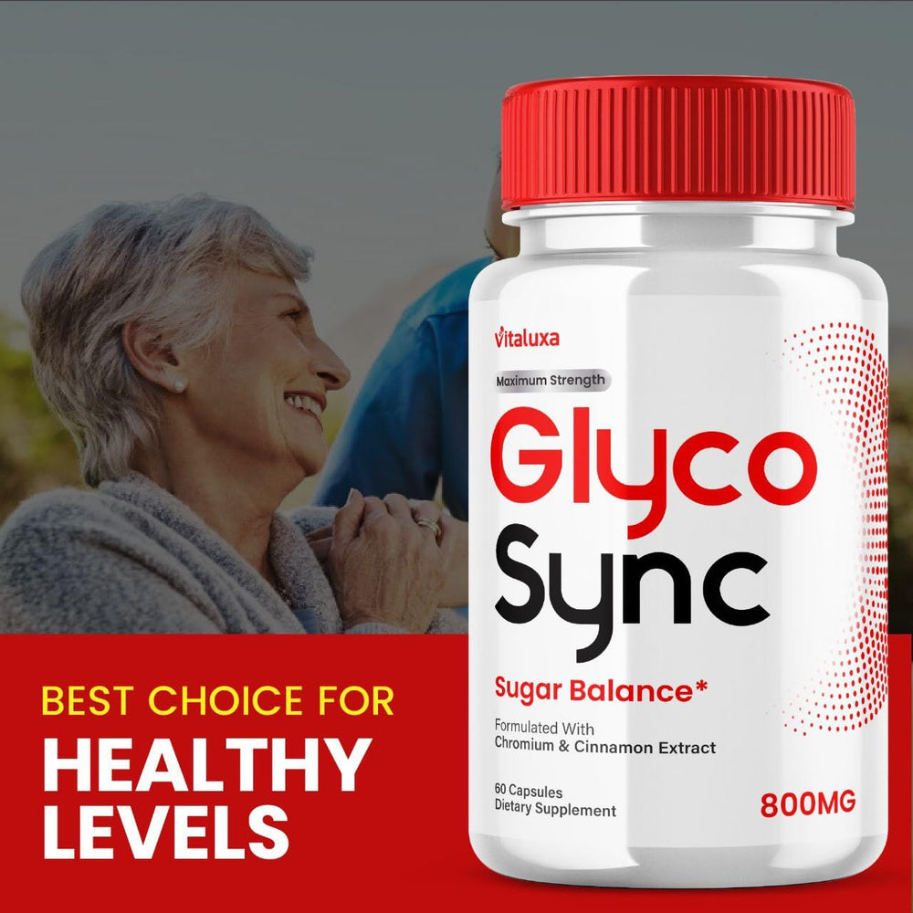 Vitaluxa Glyco Sync packaging scene showing capsules ready for use.