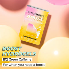 Vitamasques Boostme hydrogel patches provide long-lasting vitality on the skin.