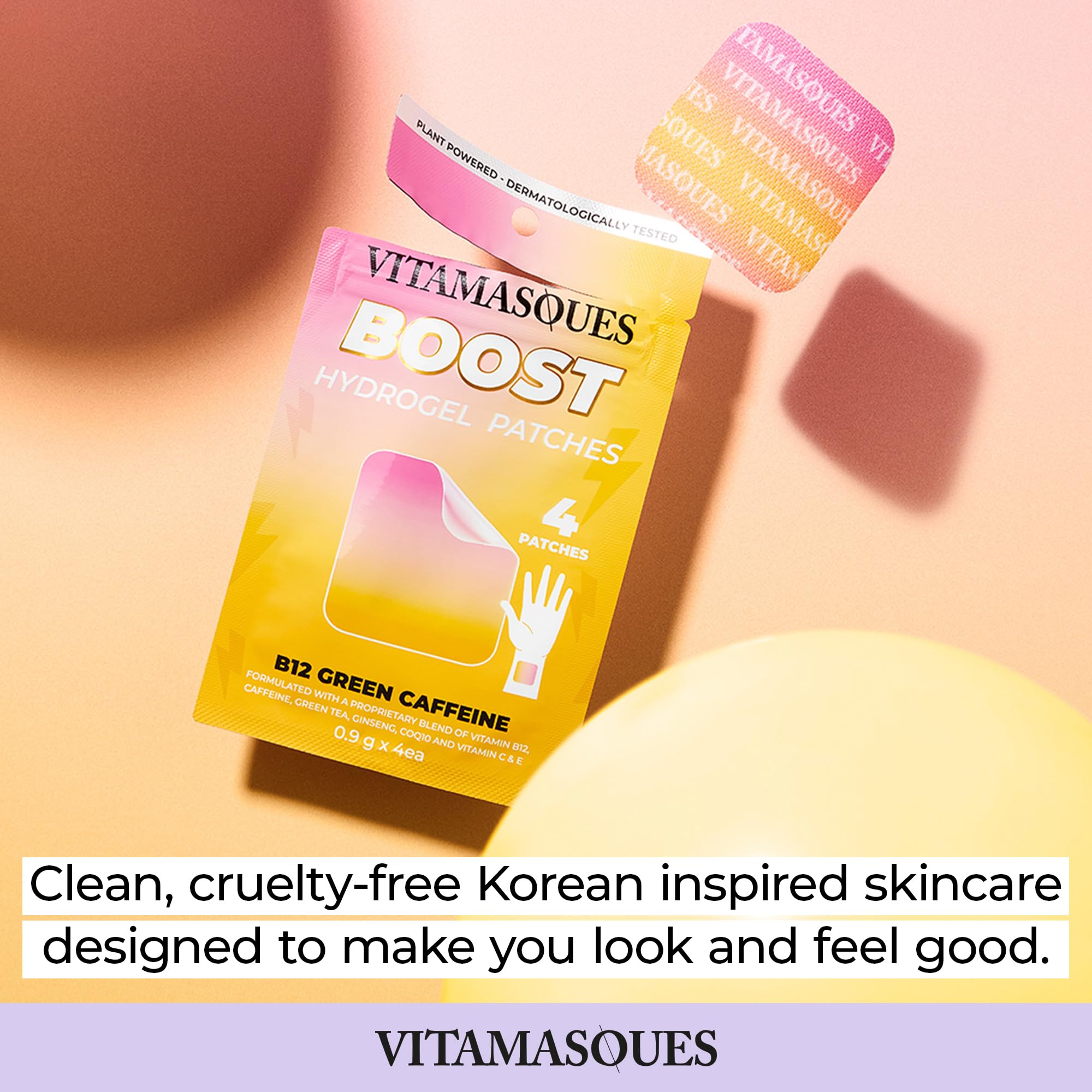 Vitamasques COQ10 and vitamins patches with C&E support mood and focus.