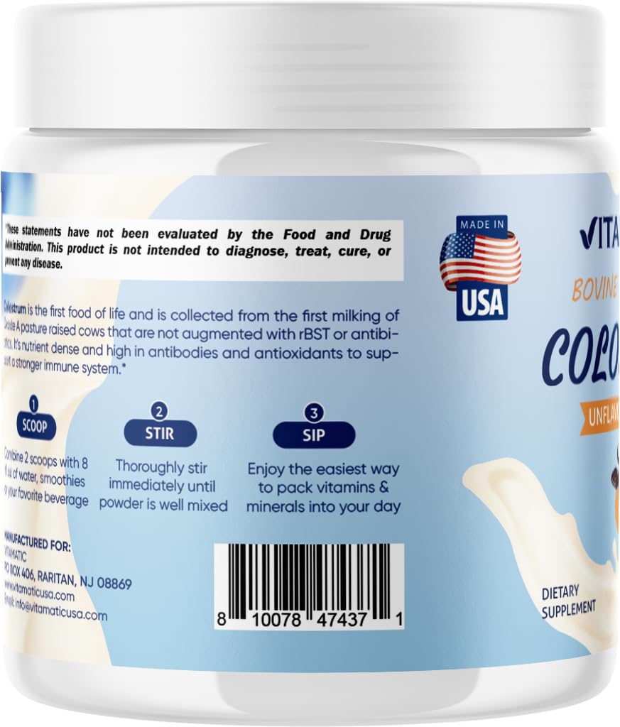 Vitamatic 60g two-pack highlights serving size and convenience.