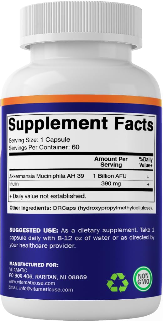 Vitamatic Akkermansia Muciniphila 2-pack packaging for value