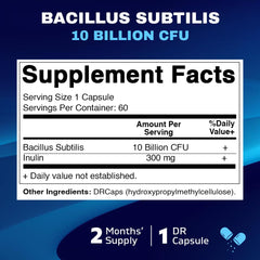 Vitamatic Bacillus Subtilis capsules close-up highlighting capsule design