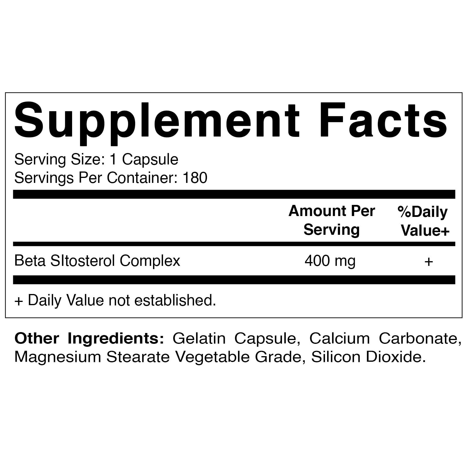 Vitamatic Beta SItosterol 400 mg daily-use scene with bottle and water.