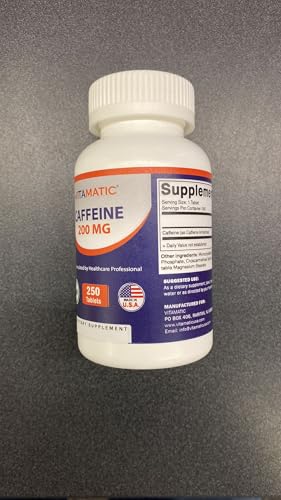 Serving information graphic for Vitamatic caffeine pills