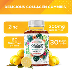Label closeup on Vitamatic gummies shows organic tapioca syrup and pectin