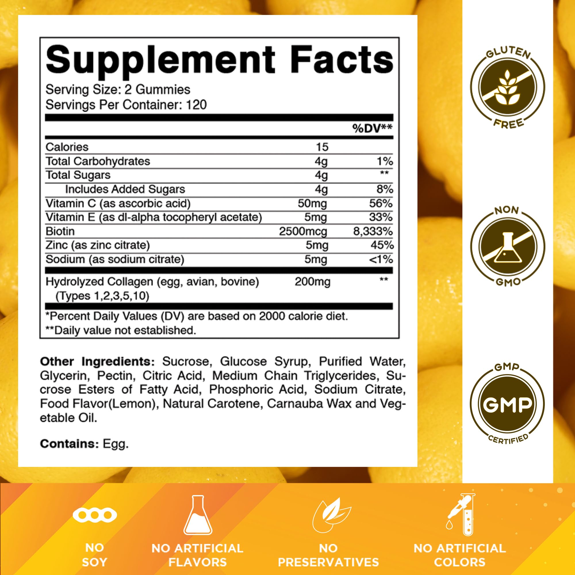 Vitamatic collagen gummies texture close-up showing chewy tropical flavor
