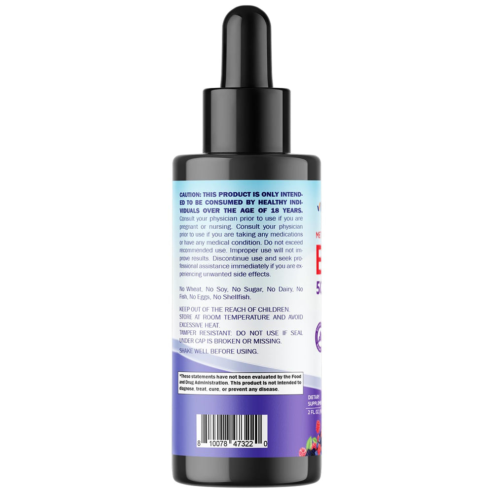 Vitamatic bottle with clear dosage markings for customized intake.