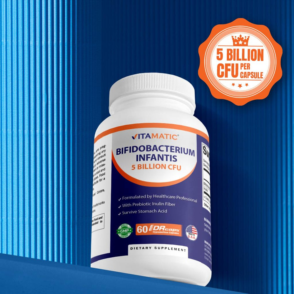 Vitamatic DRcaps capsule technology protects ingredients from stomach acid.
