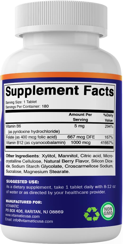 Vitamatic GMP-certified production label visible on box.