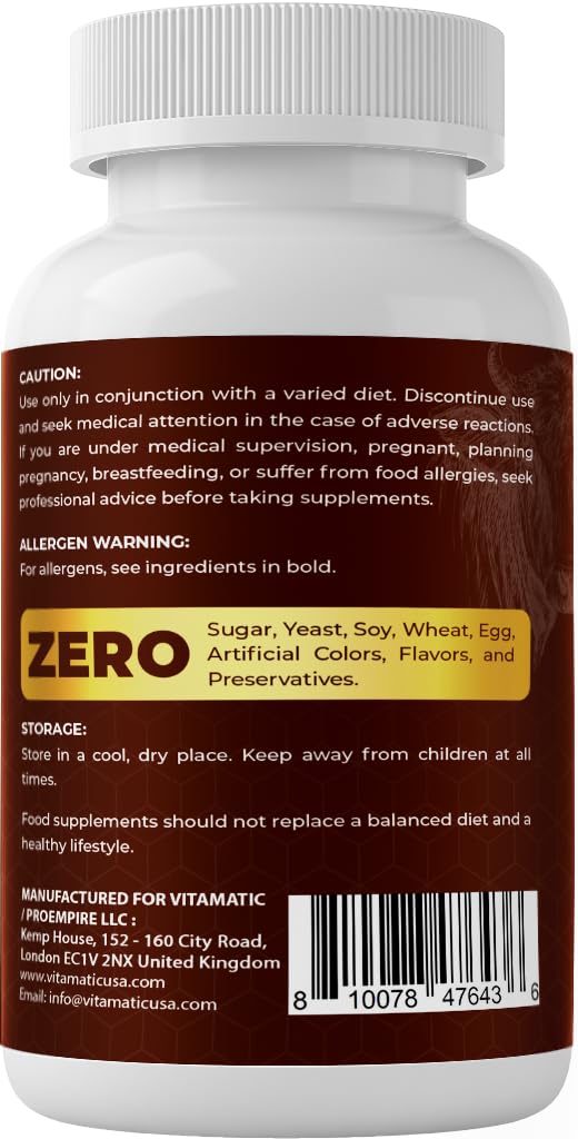 Glandular-based formula visual showcases Vitamatic approach and convenience.
