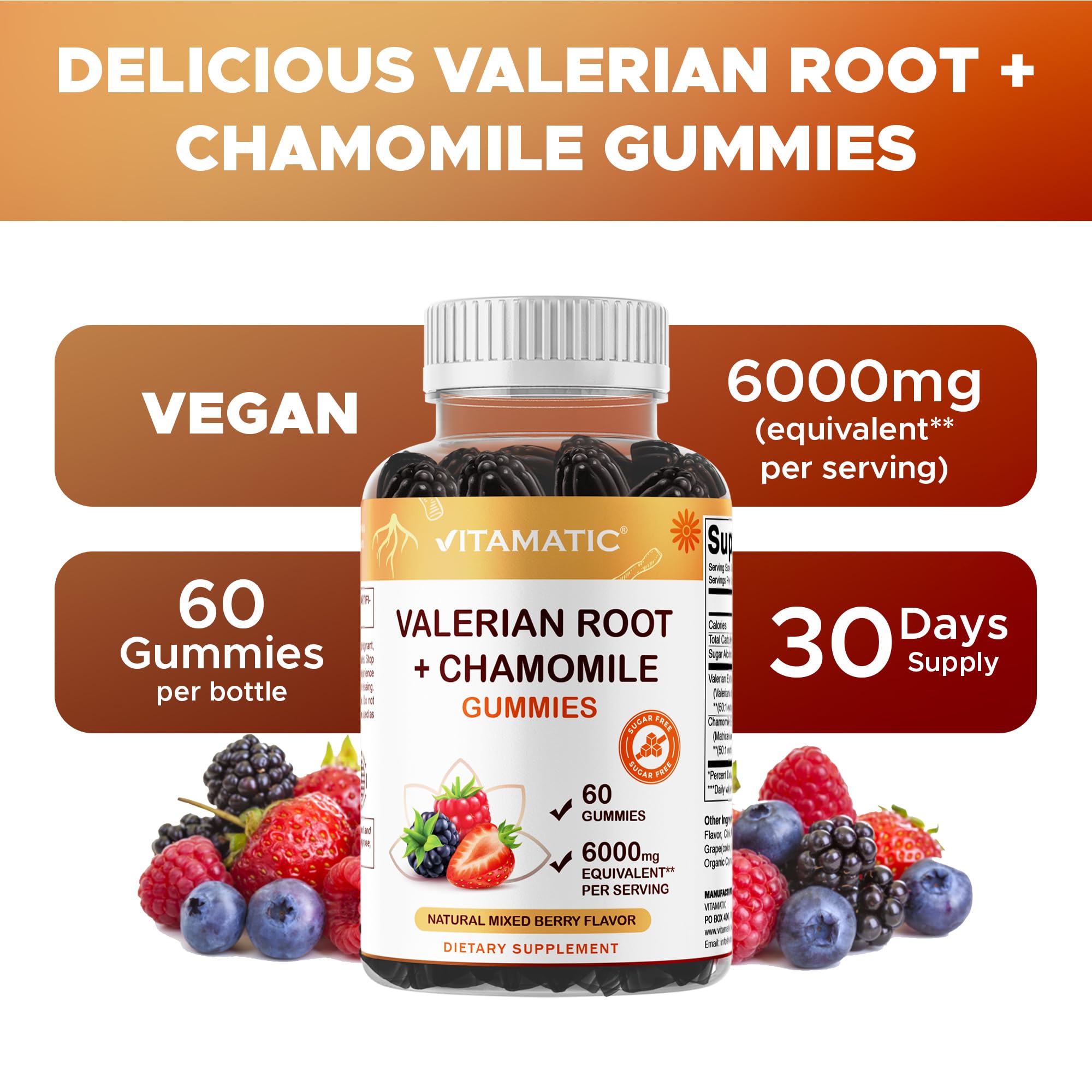 Vitamatic gluten-free non-GMO label indicating clean ingredient standards.