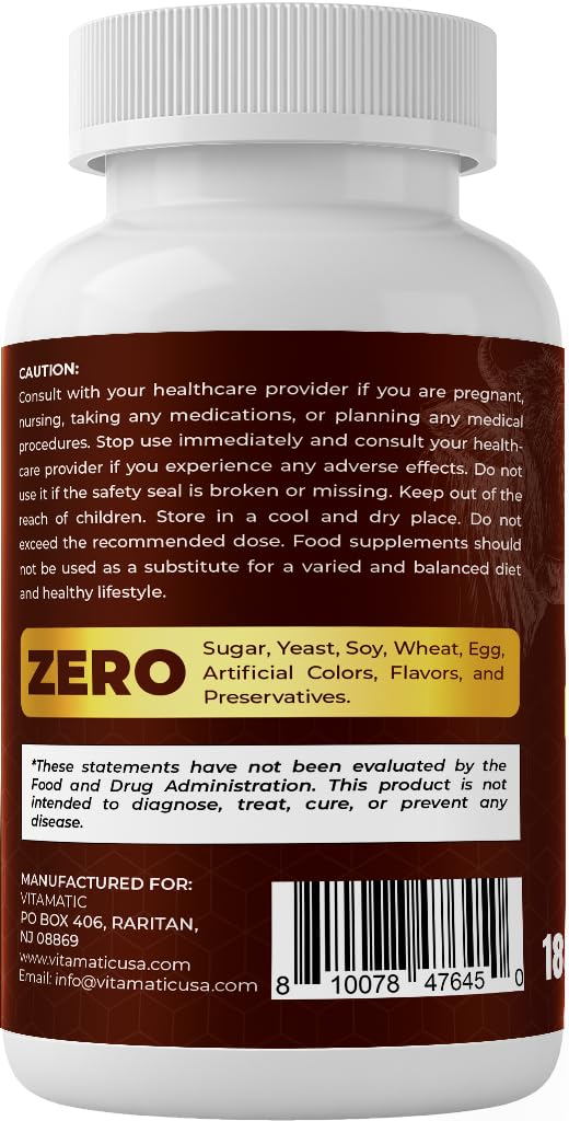 USA-made certification visible on Vitamatic bottle label