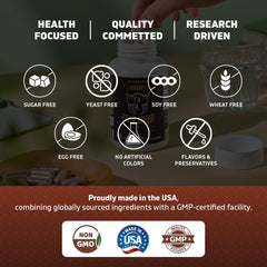 Vitamatic grass-fed beef lung with liver label displays non-GMO and allergen-free seals