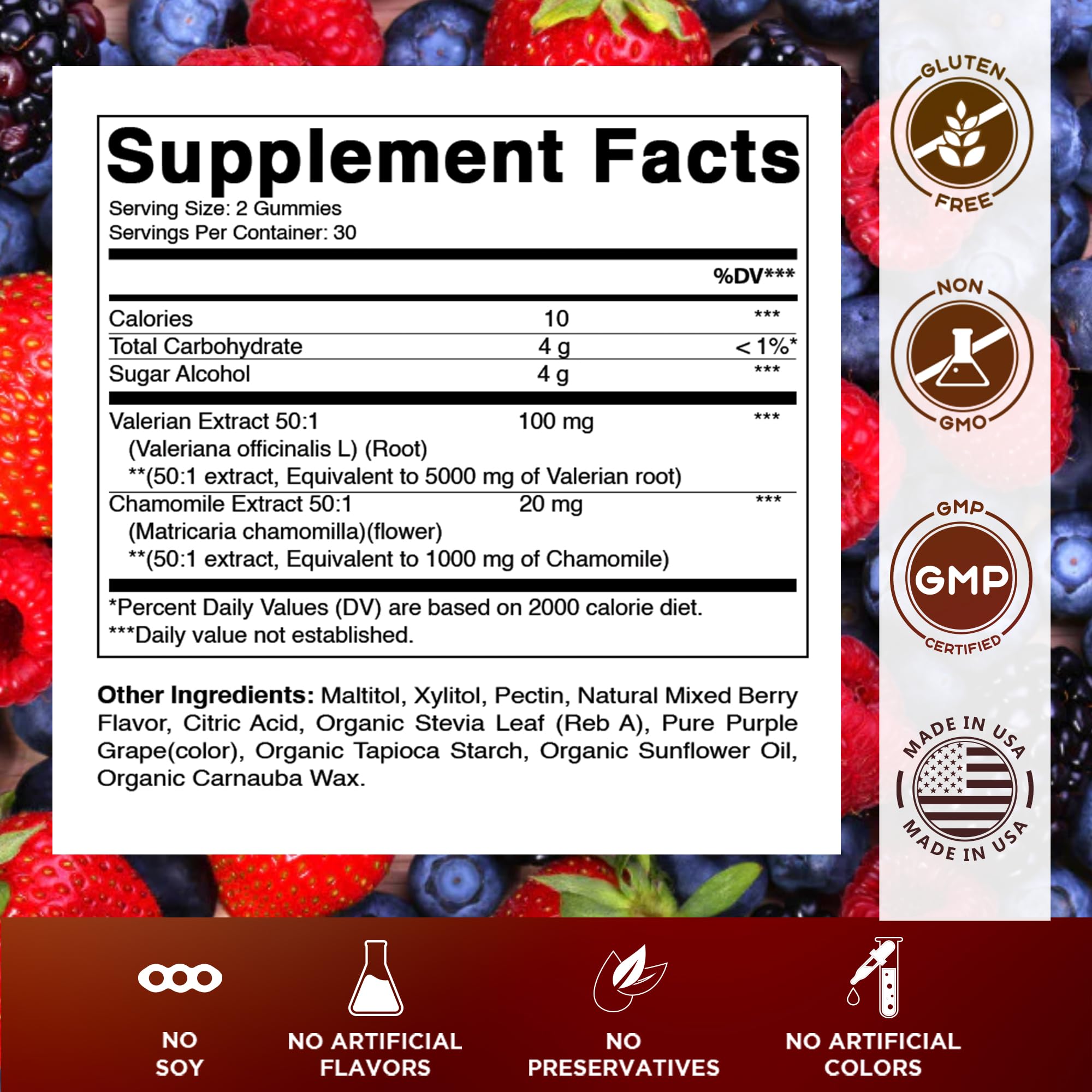 Vitamatic gummies close-up of mixed berry flavor ideal for daily wellness.