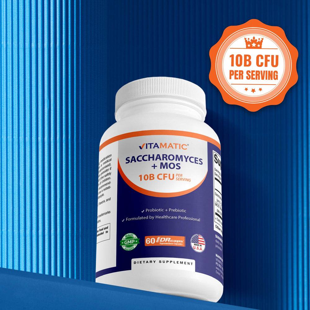 Vitamatic ingredients list shows non-GMO and gluten-free formulation.