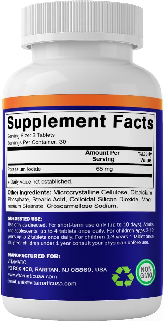 Vitamatic iodine mineral supplement emphasizing essential mineral