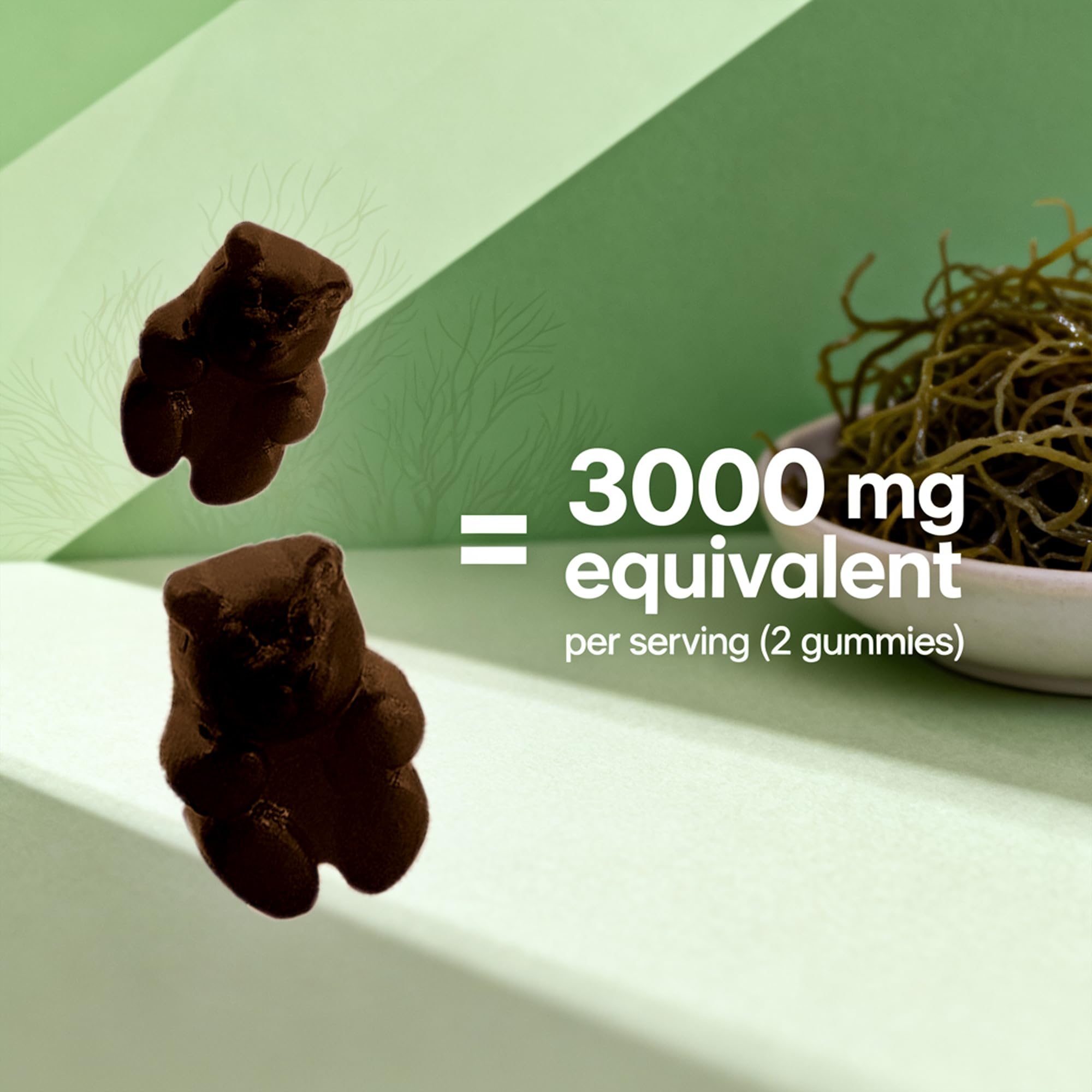 Vitamatic Irish Sea Moss Gummies label back lists bladderwrack and burdock.
