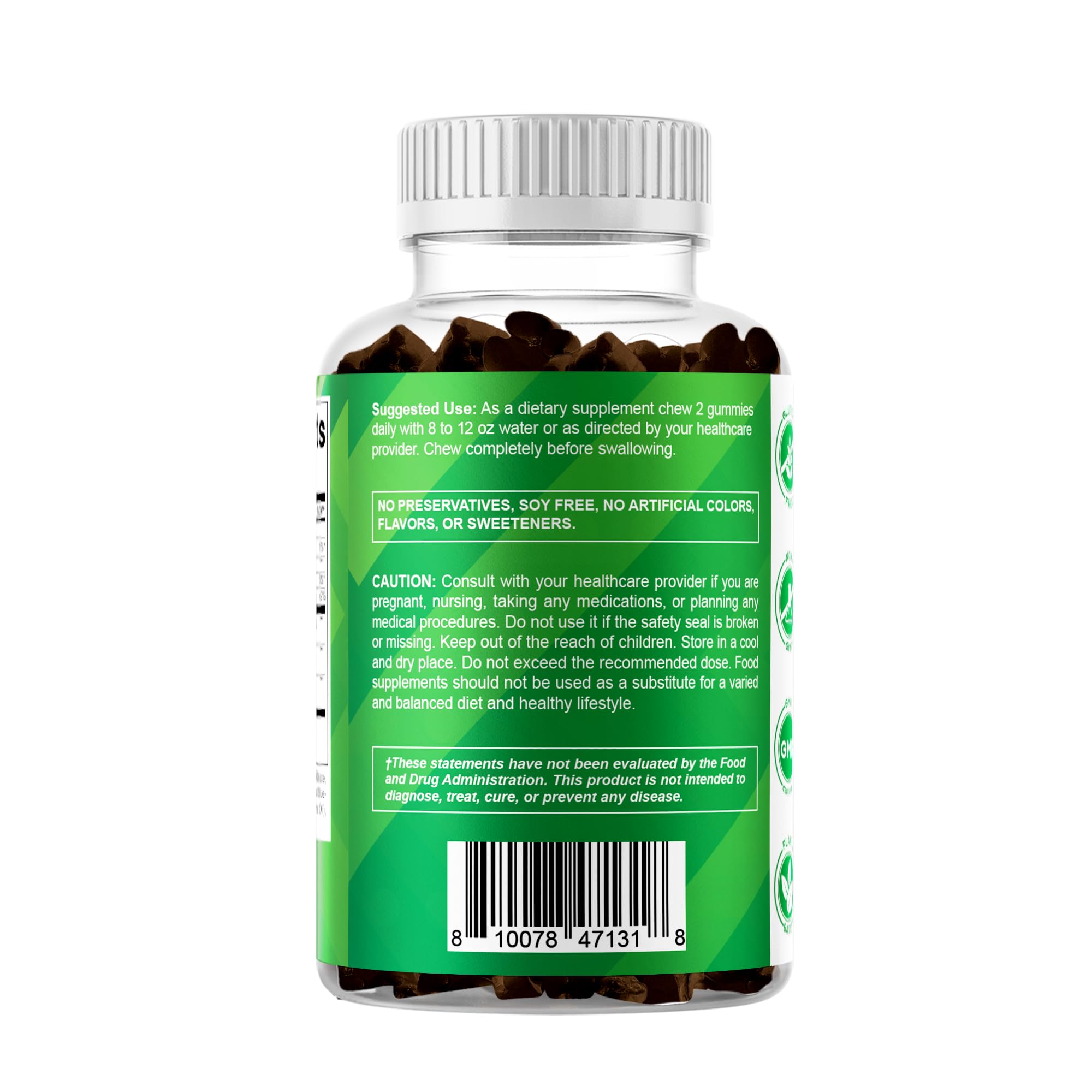 Vitamatic raspberry flavored gummies highlight pleasant taste and easy consumption.