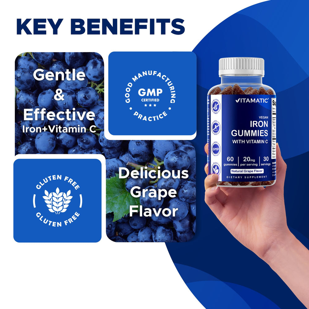 Vitamatic Iron Gummies morning routine scene suggests easy daily use
