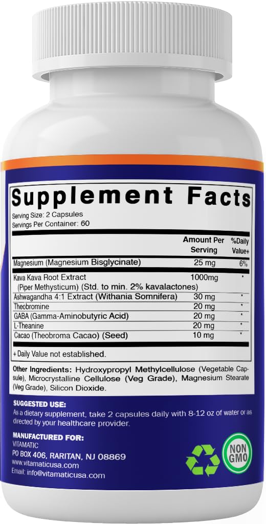 Vitamatic kavalactones-graphic shows blend potency at a glance
