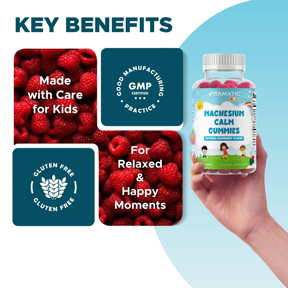 60-count Vitamatic bottle indicating long-lasting gummy supply