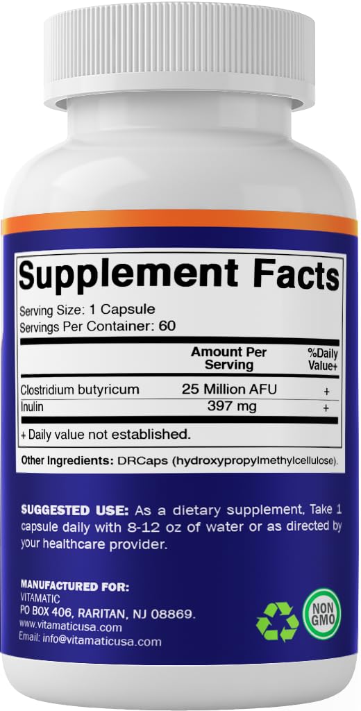 Vitamatic label with ingredients for transparency.