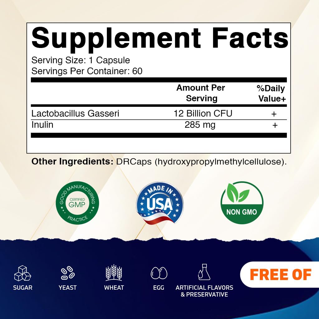 Vitamatic Lactobacillus Gasseri 60-count bottle highlighting value and convenience.