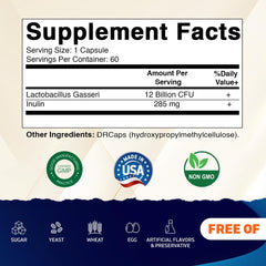 Vitamatic Lactobacillus Gasseri 60-count bottle highlighting value and convenience.