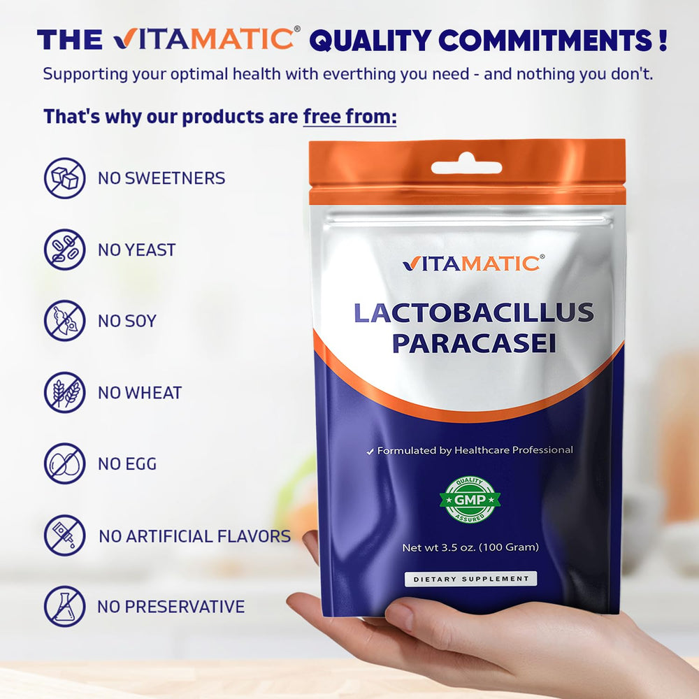 Vitamatic label shows gluten-free and non-GMO seals on packaging