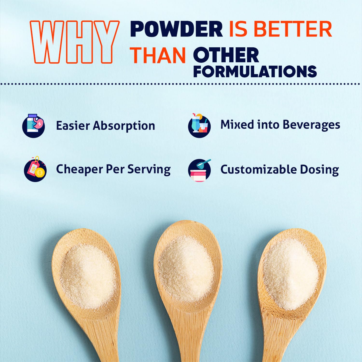 Vitamatic probiotic powder mixes smoothly with water in a glass