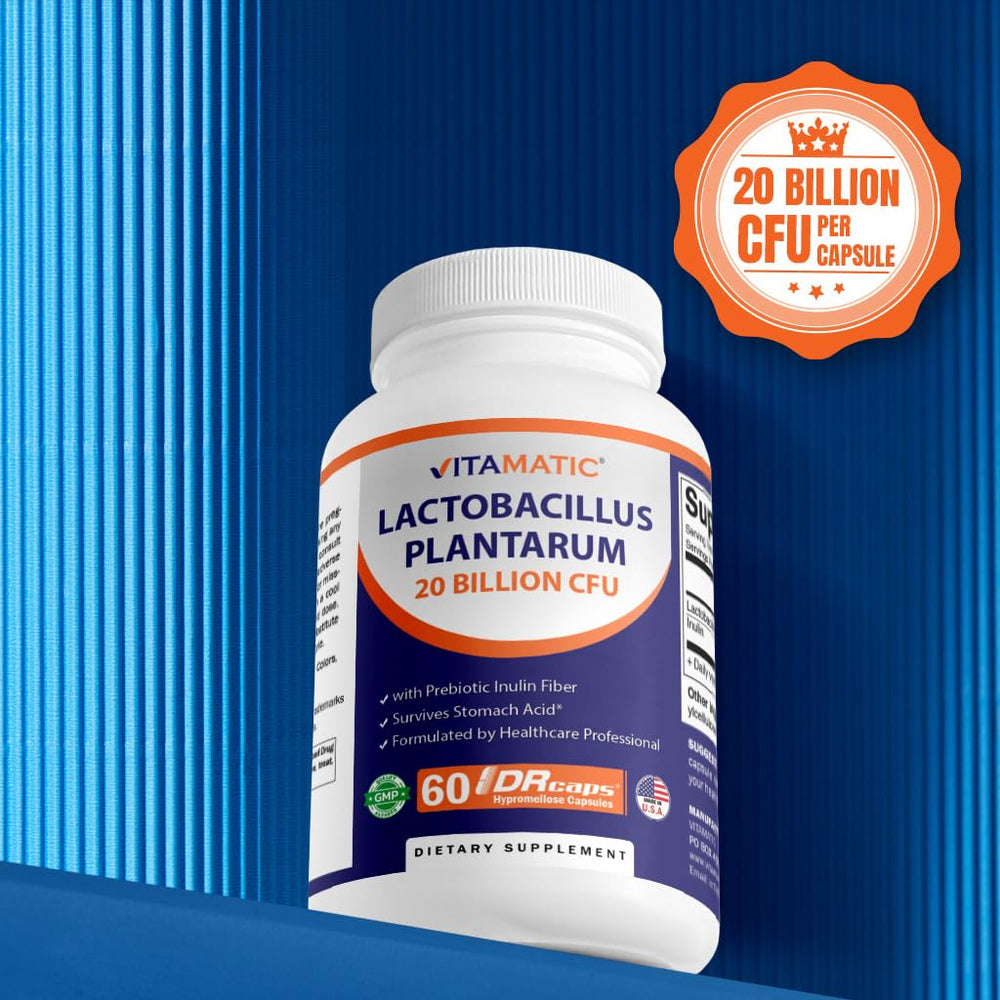 Vitamatic packaging highlighting USA-made GMP standards.