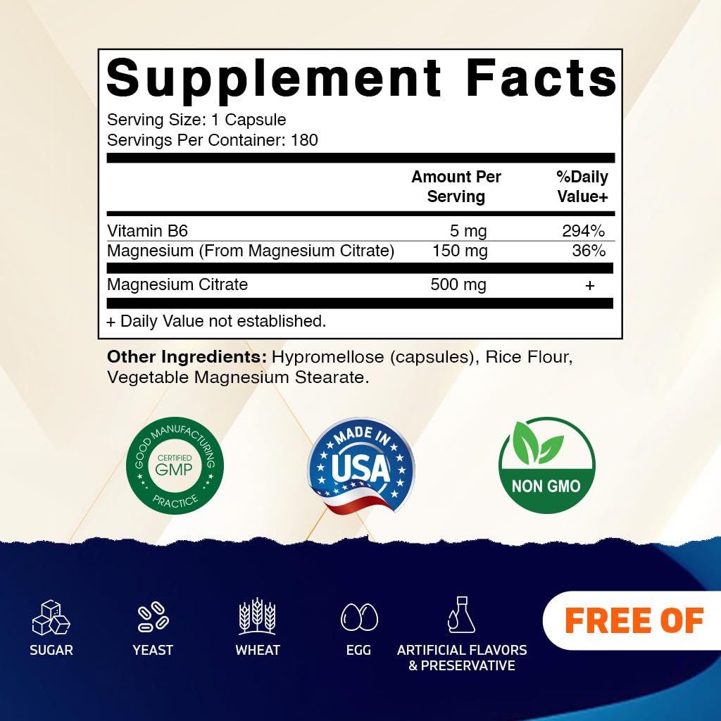 Capsules close-up of Vitamatic magnesium citrate for easy swallowing