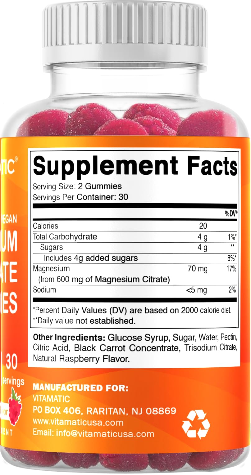 Vitamatic magnesium gummies support daily wellness with a convenient gummy form.