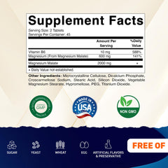 Vitamatic Magnesium Malate capsules ready for supplementation