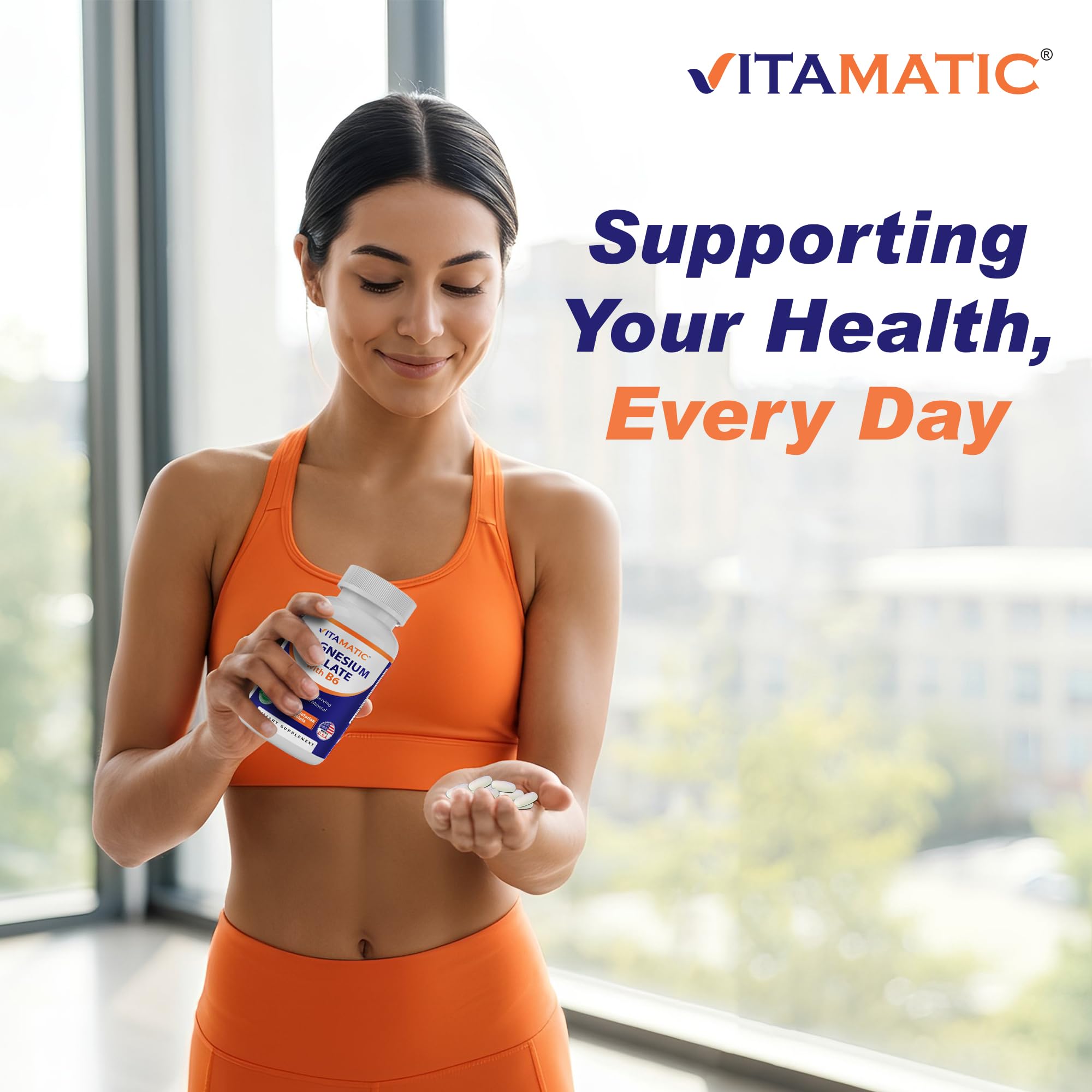 Unflavored Vitamatic Magnesium Malate formula suitable for drinks