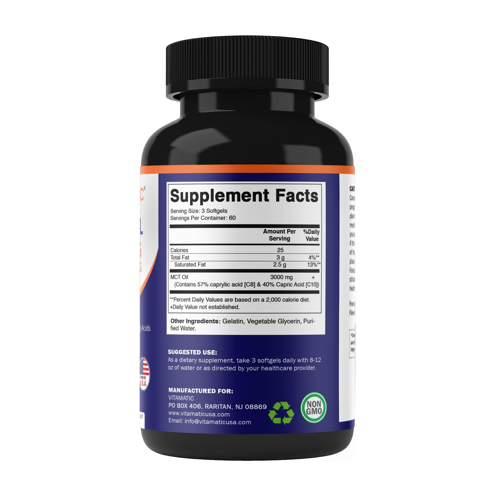 Vitamatic MCT Oil free from sugar and artificial additives